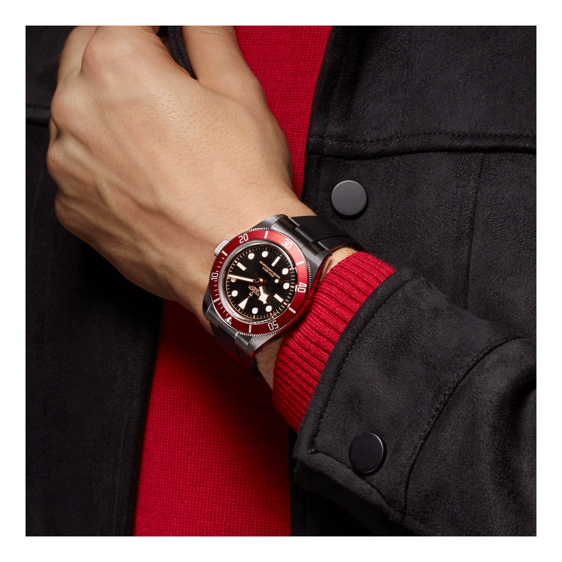 Red Black Bay Lug Width Tudor Black Bay 41 Steel Automatic MT5602