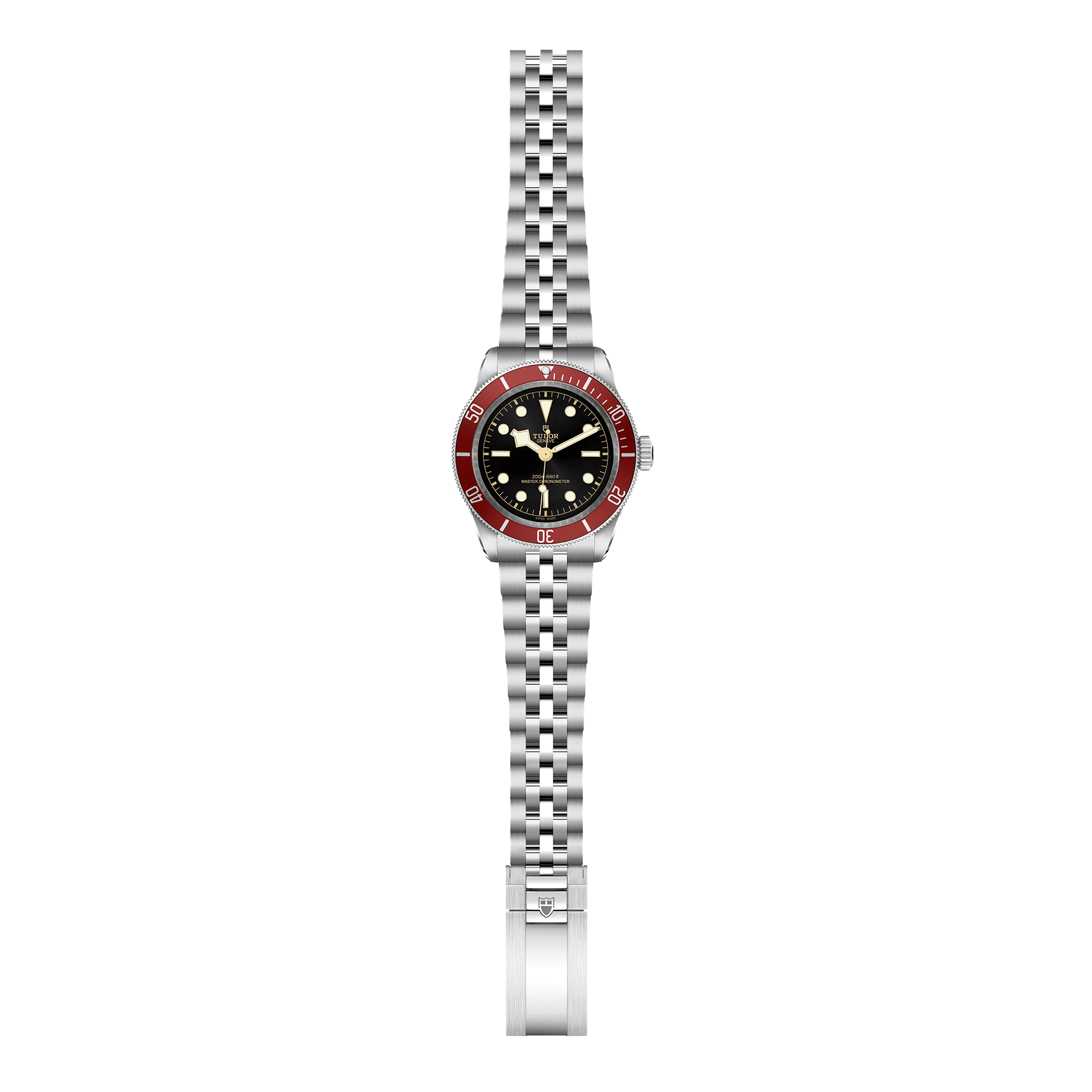 Montre Tudor Black Bay METAS lunette bordeaux automatique cadran noir bracelet acier 5 mailles 41 mm