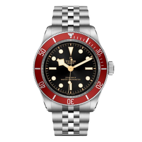 Tudor Black Bay METAS automatic burgundy bezel black dial steel bracelet 5 links 41 mm