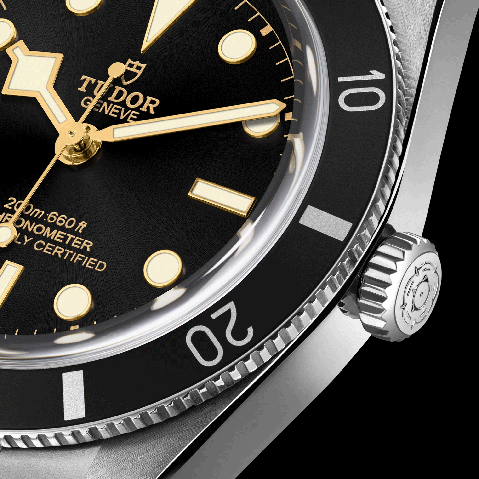 Tudor Black Bay 54 automatic black dial rubber strap 37 mm