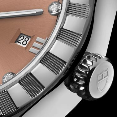 Tudor Royal automatic watch with diamond markers salmon dial steel bracelet 41 mm M28600-0011