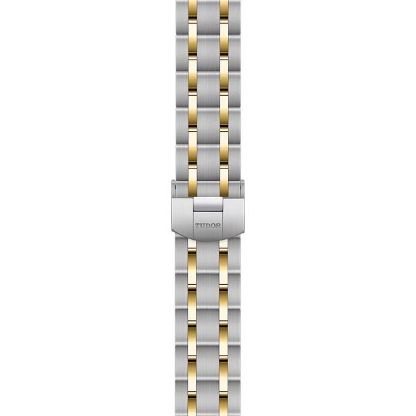 Montre Tudor Royal automatique lunette or jaune index diamants cadran chocolat bracelet acier et or jaune 28 mm M28303-0009