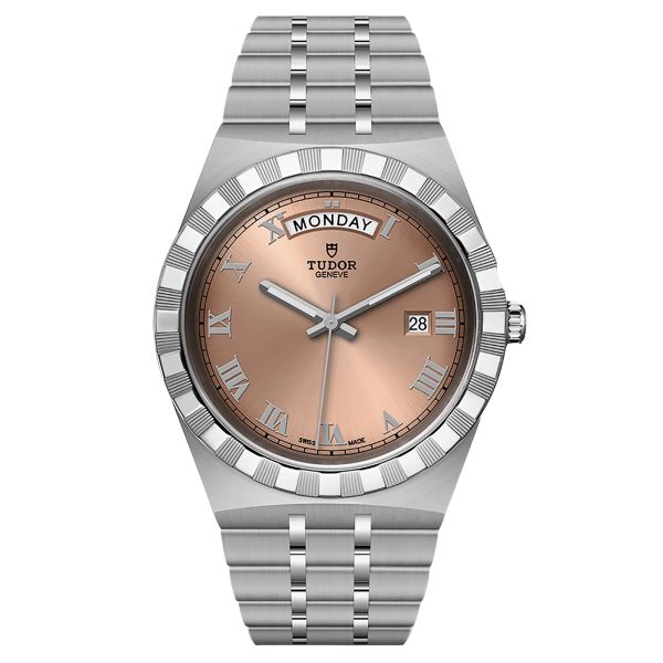 Tudor Royal automatic watch salmon dial steel bracelet 41 mm
