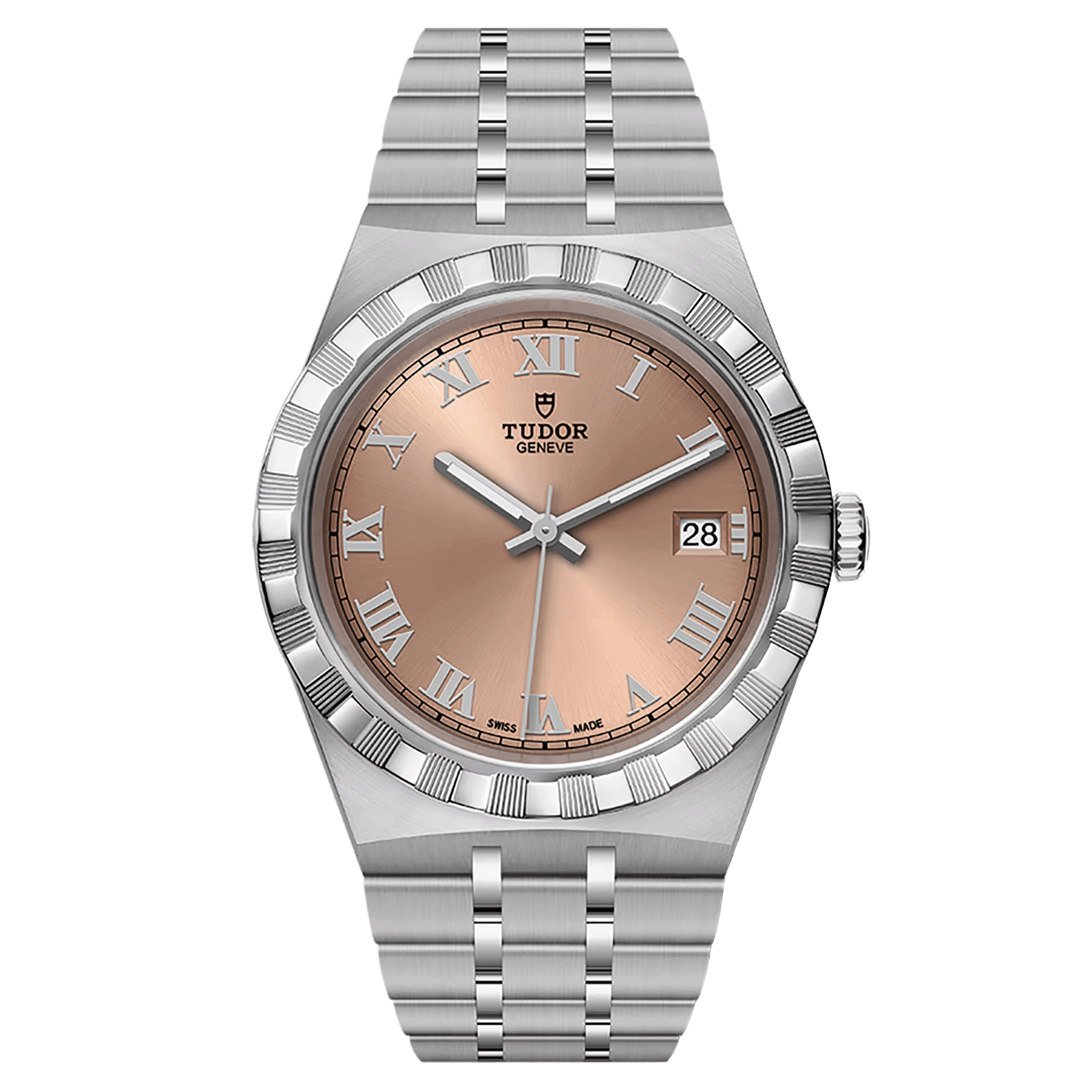 Tudor Royal automatic watch salmon dial steel bracelet 38 mm