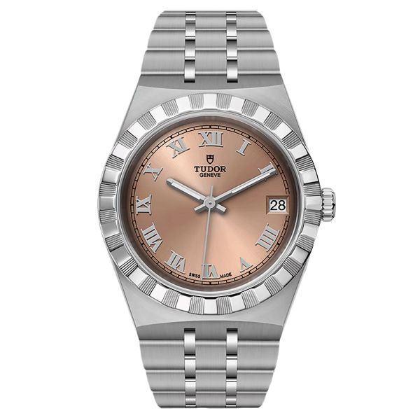 Tudor Royal automatic watch salmon dial steel bracelet 34 mm