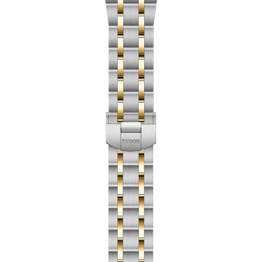 Montre Tudor Royal automatique lunette or jaune cadran chocolat bracelet acier et or jaune 34 mm M28403-0008