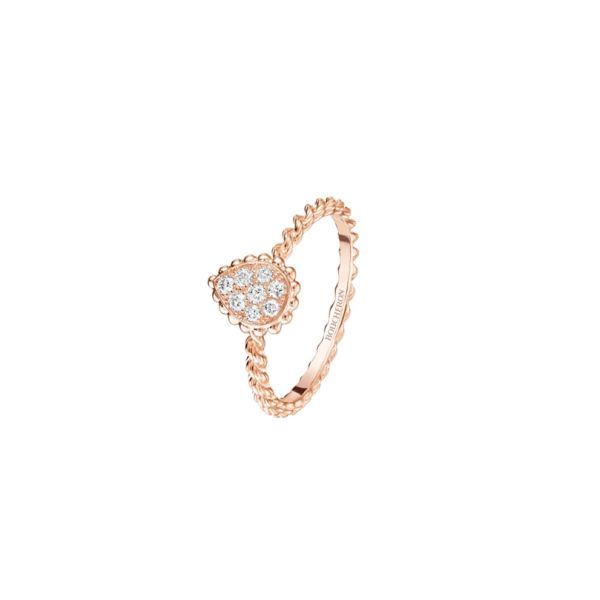 Boucheron Serpent Bohème XS motif ring in rose gold and diamonds