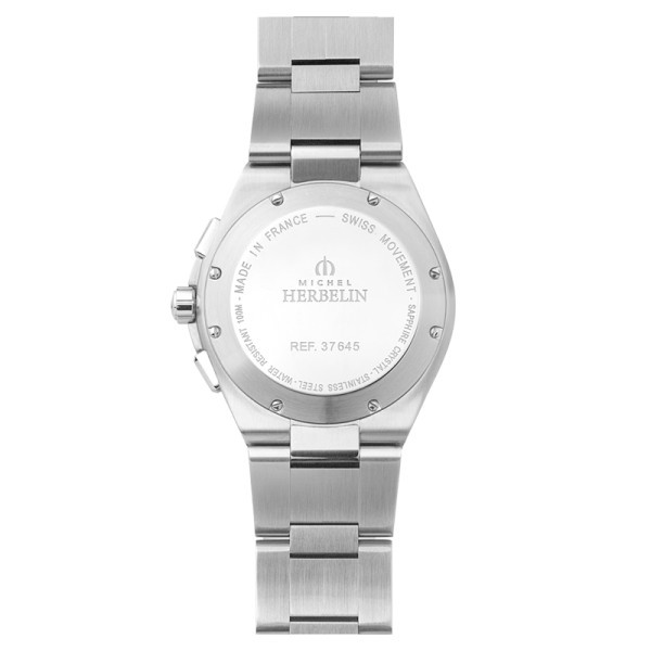 Montre Michel Herbelin Cap Camarat quartz chronographe cadran bleu bracelet acier 42 mm