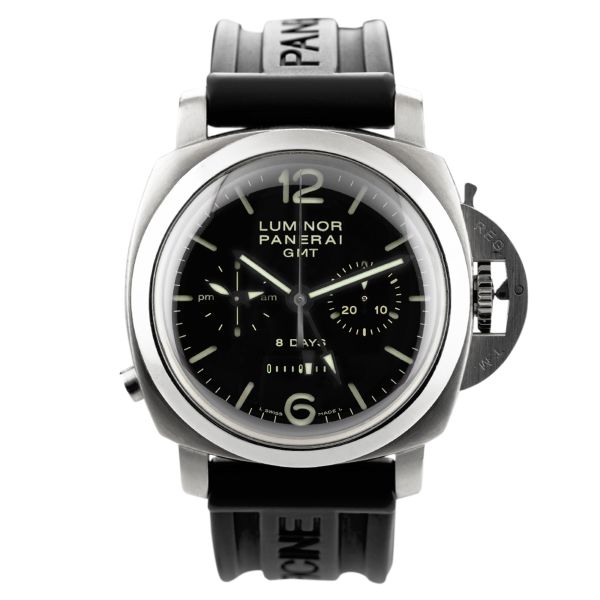 Montre Panerai Luminor 1950 Chrono Monopulsante 8 Days GMT PAM00275 mécanique 44 mm Full Set 2012