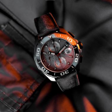TAG Heuer Aquaracer Special Edition "Black Phantom" Chronograph automatic 43 mm Full Set 2016