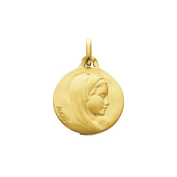 Médaille Augis Sainte Marie en or jaune 