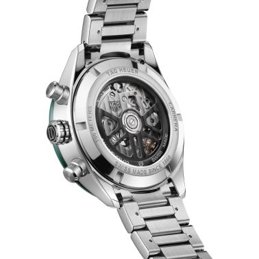 TAG Heuer Carrera Chronograph automatic watch green dial steel bracelet 44 mm