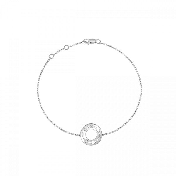 Pulse dinh van bracelet in white gold and diamonds