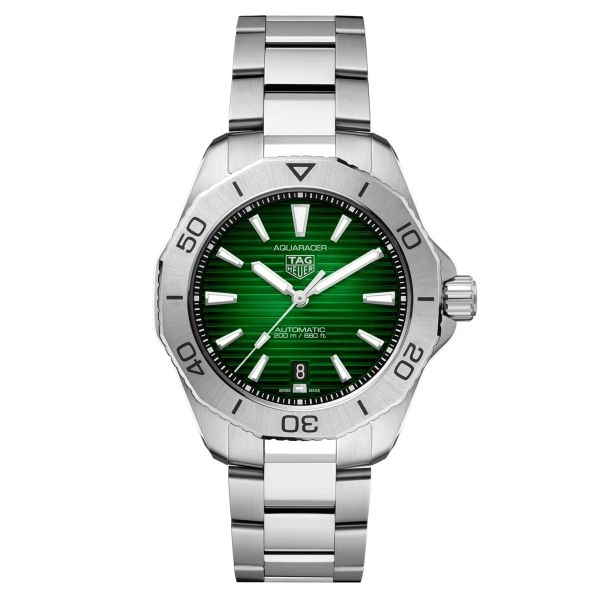 Le club des heureux propriétaires de TAG HEUER  - Page 26 Montre-tag-heuer-aquaracer-professional-200-automatique-cadran-vert-bracelet-acier-40-mm