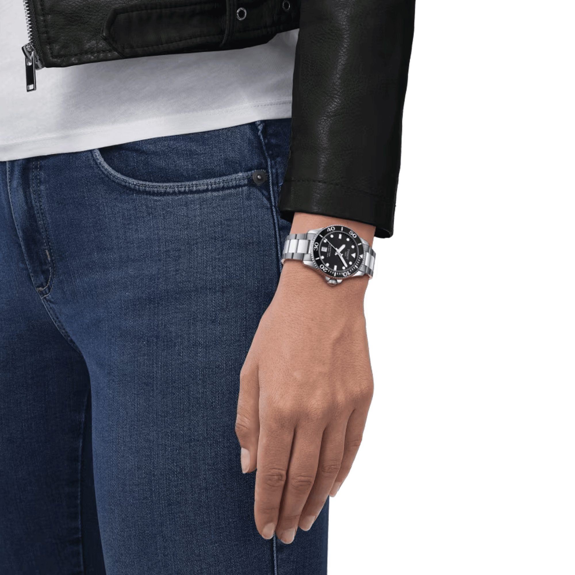 Montre Tissot Seastar 1000 quartz cadran noir bracelet acier 36 mm T120.210.11.051.00