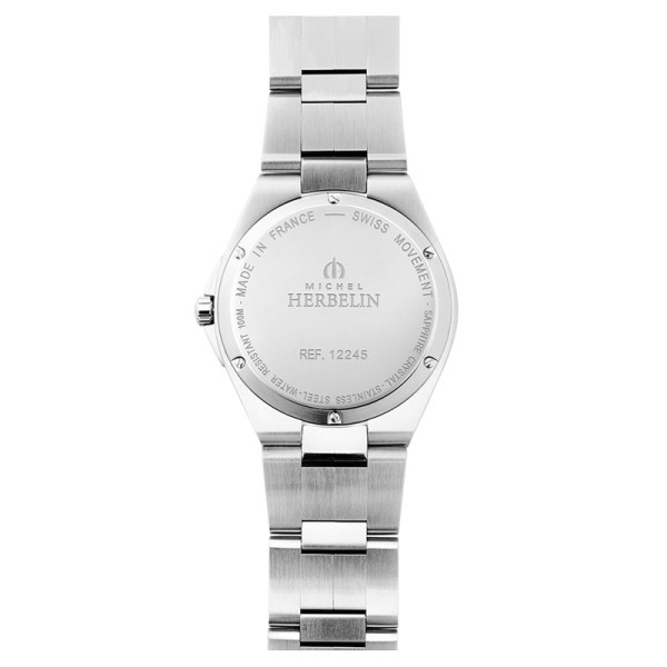 Montre Michel Herbelin Cap Camarat quartz cadran bleu bracelet acier 40,50 mm