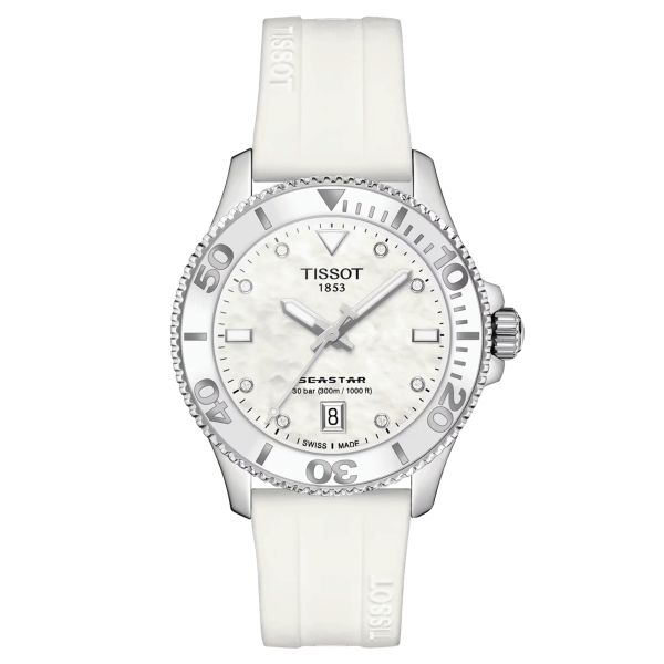 Montre Tissot Seastar 1000 quartz diamants nacre blanche 36 mm T120.210.17.116.00