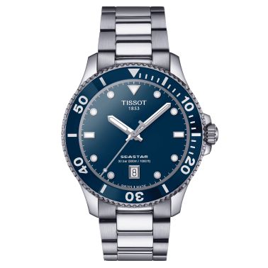 Montre Tissot Seastar 1000 quartz cadran bleu bracelet acier 40 mm T120.410.11.041.00