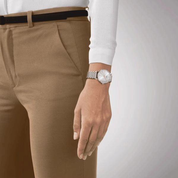 Tissot T-Classic Everytime Lady quartz watch silver dial steel bracelet 34 mm