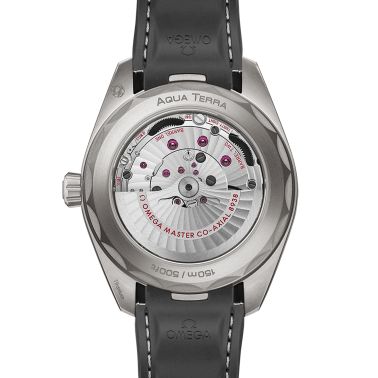 Montre Omega Seamaster Aqua Terra 150M Co-Axial Master Chronometer GMT Worldtimer titane cadran gris bracelet caoutchouc 43 mm