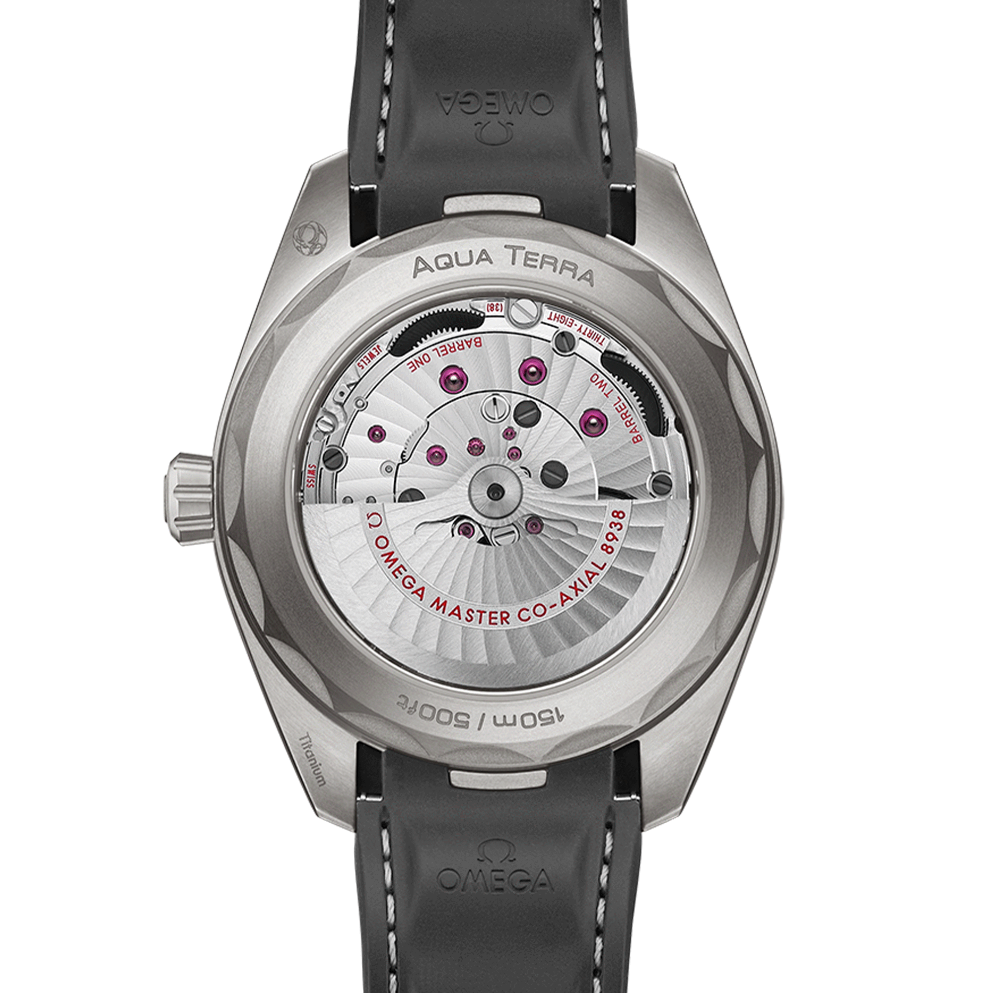 Montre Omega Seamaster Aqua Terra 150M Co-Axial Master Chronometer GMT Worldtimer titane cadran gris bracelet caoutchouc 43 mm