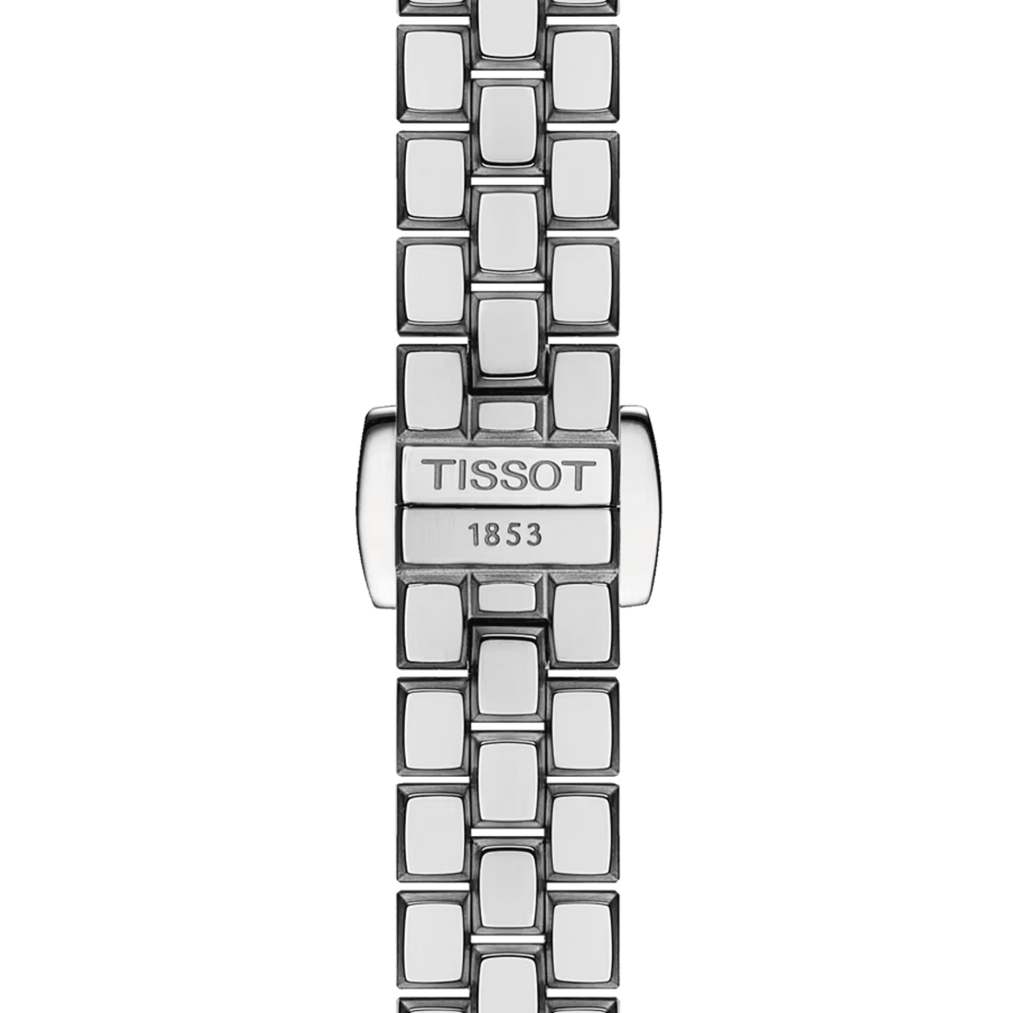 Tissot T-Lady Lovely Square quartz watch blue dial steel bracelet 20 mm