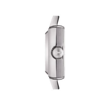 Tissot T-Lady Lovely Square quartz watch blue dial steel bracelet 20 mm