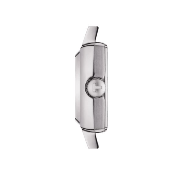 Tissot T-Lady Lovely Square quartz watch blue dial steel bracelet 20 mm