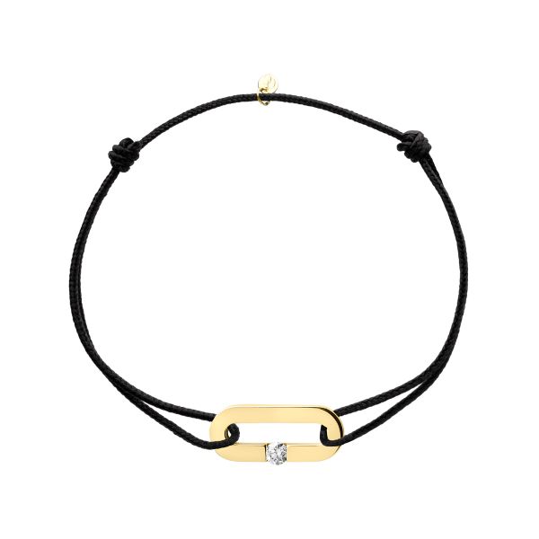 So Shocking Singulière cord bracelet in yellow gold and diamond