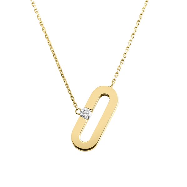 So Shocking Singulière Necklace in Yellow Gold and Diamond