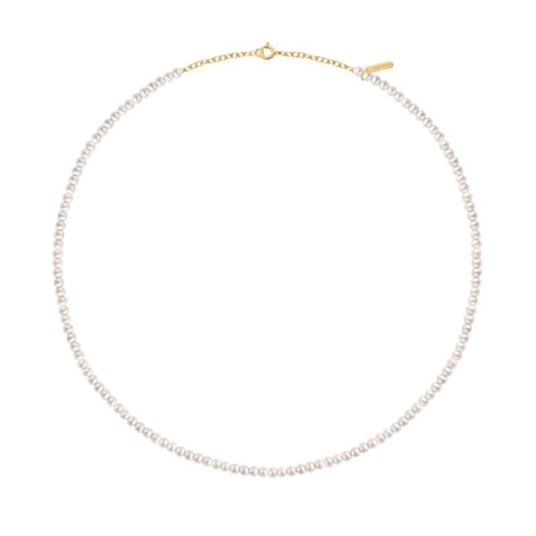 Claverin Fresh Princess necklace in yellow gold and white pearls