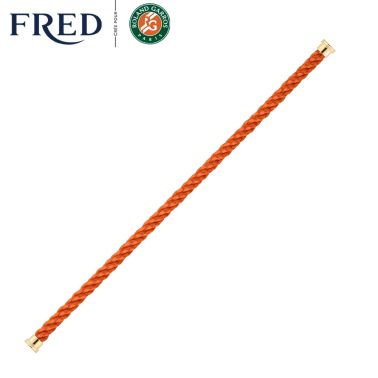 Câble Fred x Roland-Garros Force 10 Terracotta grand modèle en acier plaqué or jaune 6B1174