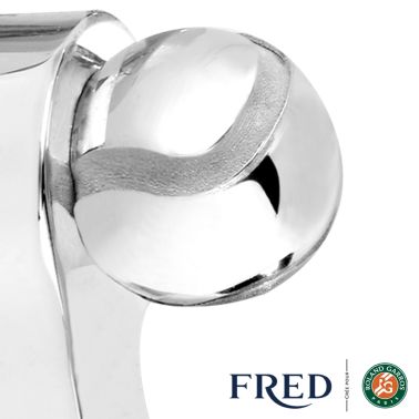 Fred Force 10 large model buckle in white gold and mandarin garnet