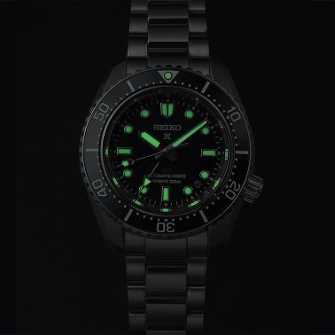 Montre Seiko Prospex Automatique Diver's GMT 1968 "Marine Green" cadran vert bracelet acier 42 mm
