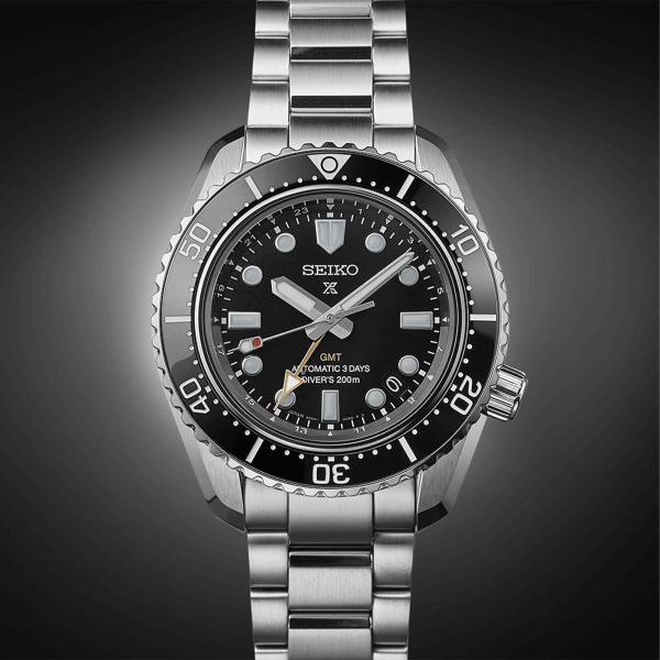 Seiko Prospex Automatic Diver's GMT 1968 "Dark Depths" black dial steel bracelet 42 mm