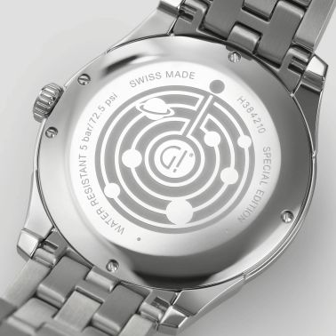 Montre Hamilton Jazzmaster Thinline Special Edition quartz cadran noir bracelet acier 40 mm H38421130