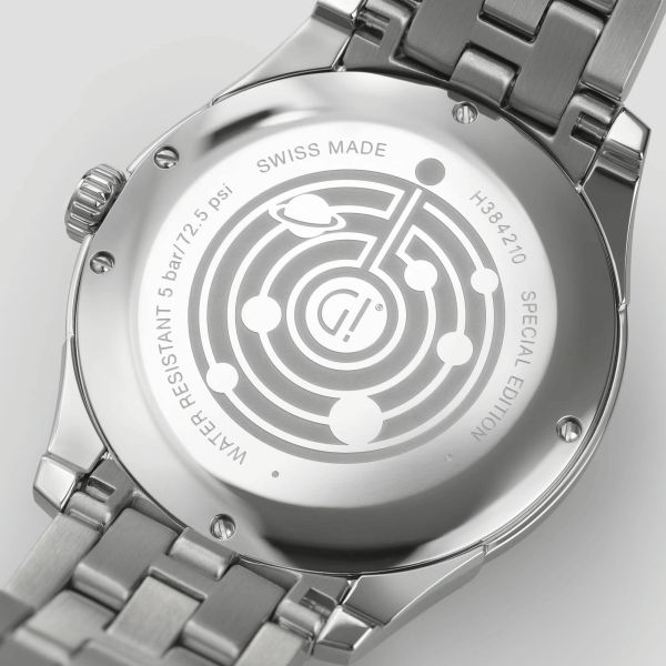 Montre Hamilton Jazzmaster Thinline Special Edition quartz cadran noir bracelet acier 40 mm H38421130