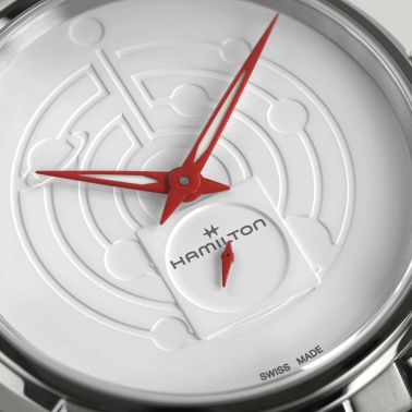 Hamilton Jazzmaster Thinline Special Edition quartz watch white dial steel bracelet 40 mm H38421110