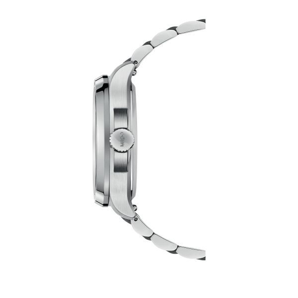 Mido Multifort TV Big Date automatic watch grey dial steel bracelet 40 mm M049.526.11.081.00