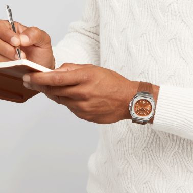 Montre Bell & Ross BR 05 Copper Brown automatique cadran marron bracelet caoutchouc 40 mm