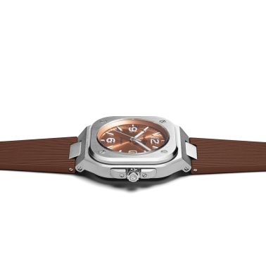 Bell & Ross BR 05 Copper Brown automatic brown dial rubber strap 40 mm