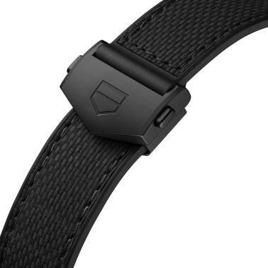 Montre TAG Heuer Monaco Turquoise automatique cadran squelette cuir et caoutchouc noir 39 mm CBL2184.FT6236