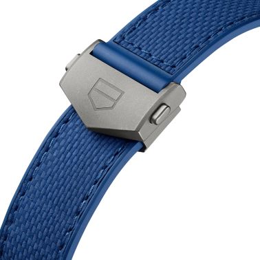 TAG Heuer Monaco Original Blue automatic watch with leather and blue rubber skeleton dial 39 mm CBL2182.FT6235