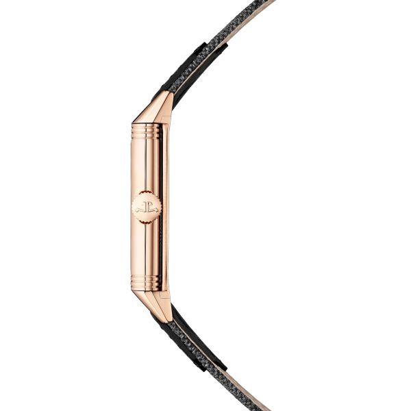 Jaeger-LeCoultre Reverso Tribute Monoface Small Seconds mechanical Rose Gold watch grey dial grey leather strap 27.4 mm