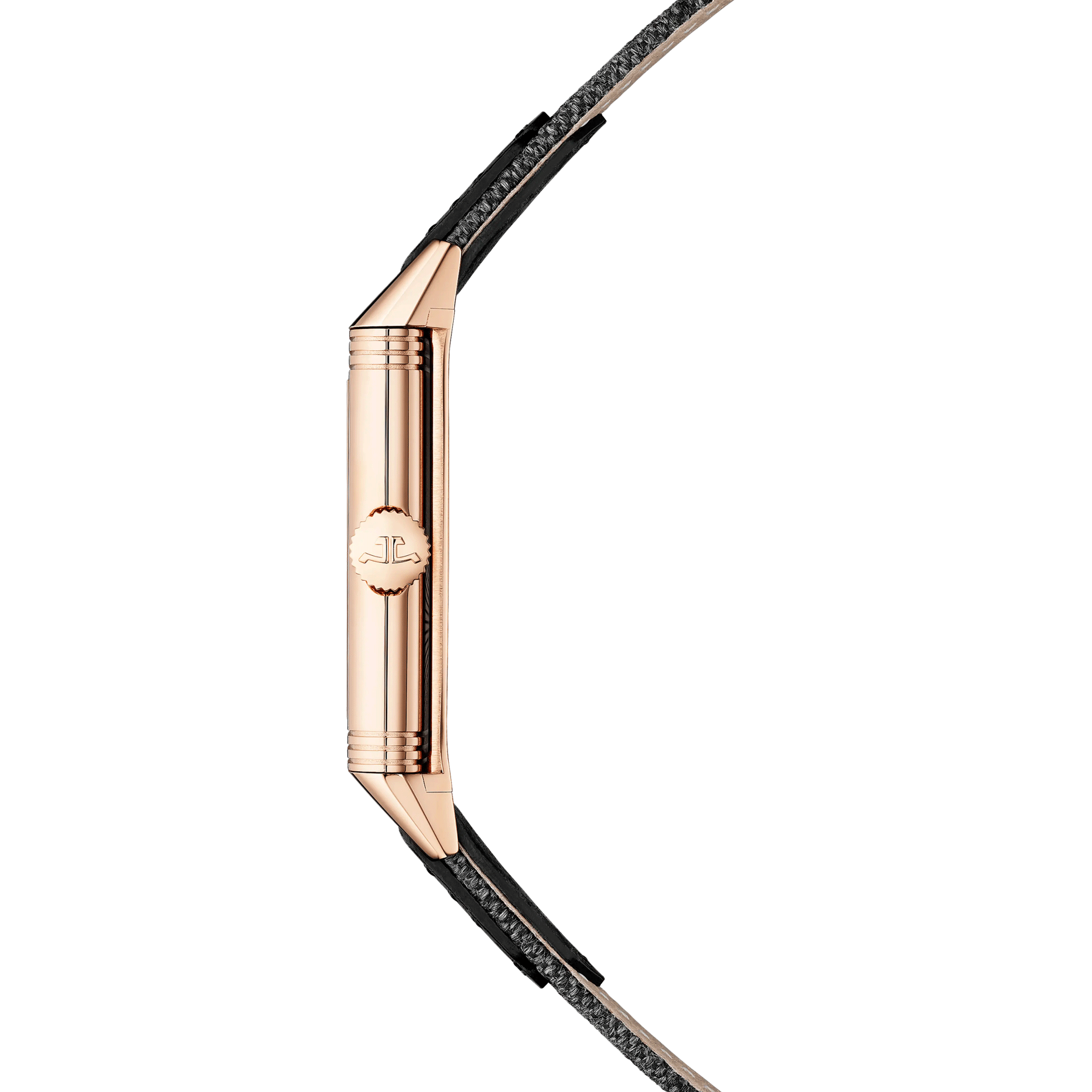 Jaeger-LeCoultre Reverso Tribute Monoface Small Seconds mechanical Rose Gold watch grey dial grey leather strap 27.4 mm
