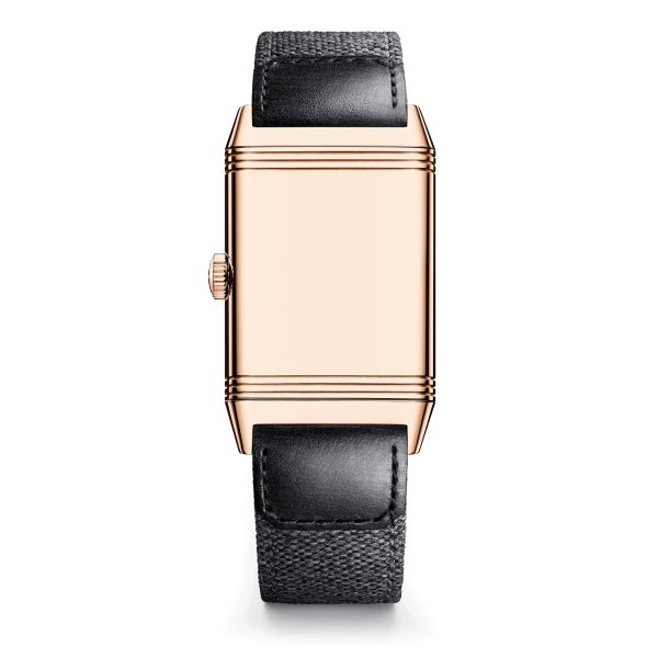 Jaeger-LeCoultre Reverso Tribute Monoface Small Seconds mechanical Rose Gold watch grey dial grey leather strap 27.4 mm