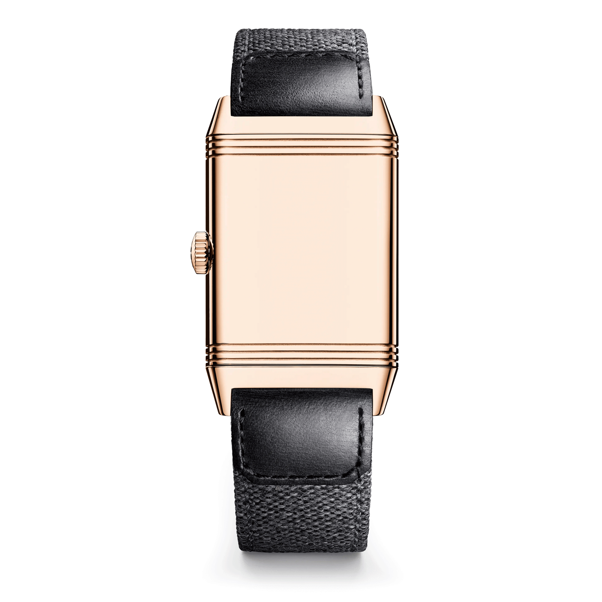 Jaeger-LeCoultre Reverso Tribute Monoface Small Seconds mechanical Rose Gold watch grey dial grey leather strap 27.4 mm