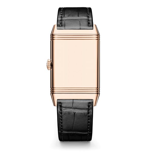 Jaeger-LeCoultre Reverso Tribute Monoface Small Seconds mechanical Rose Gold watch grey dial grey leather strap 27.4 mm