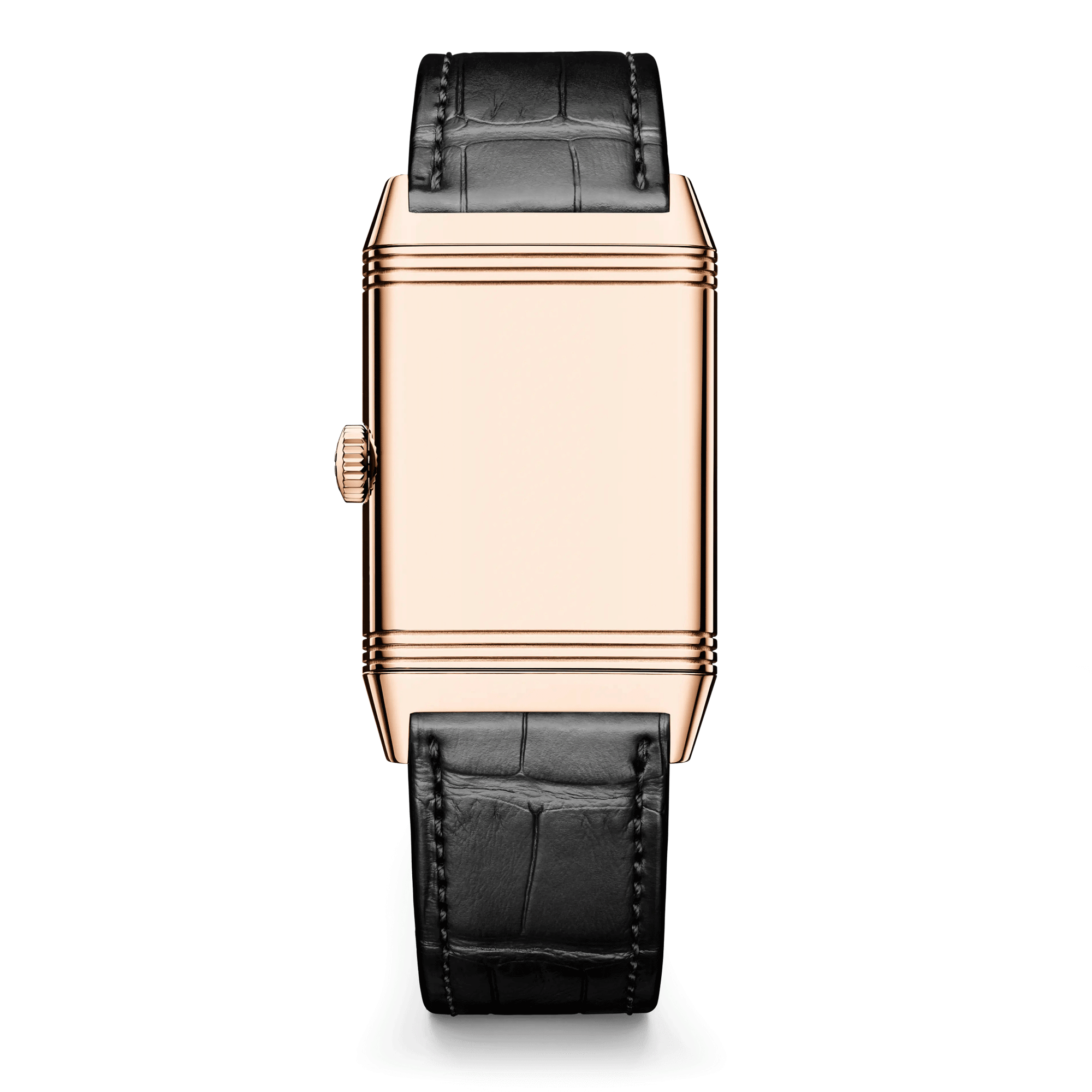 Jaeger-LeCoultre Reverso Tribute Monoface Small Seconds mechanical Rose Gold watch grey dial grey leather strap 27.4 mm