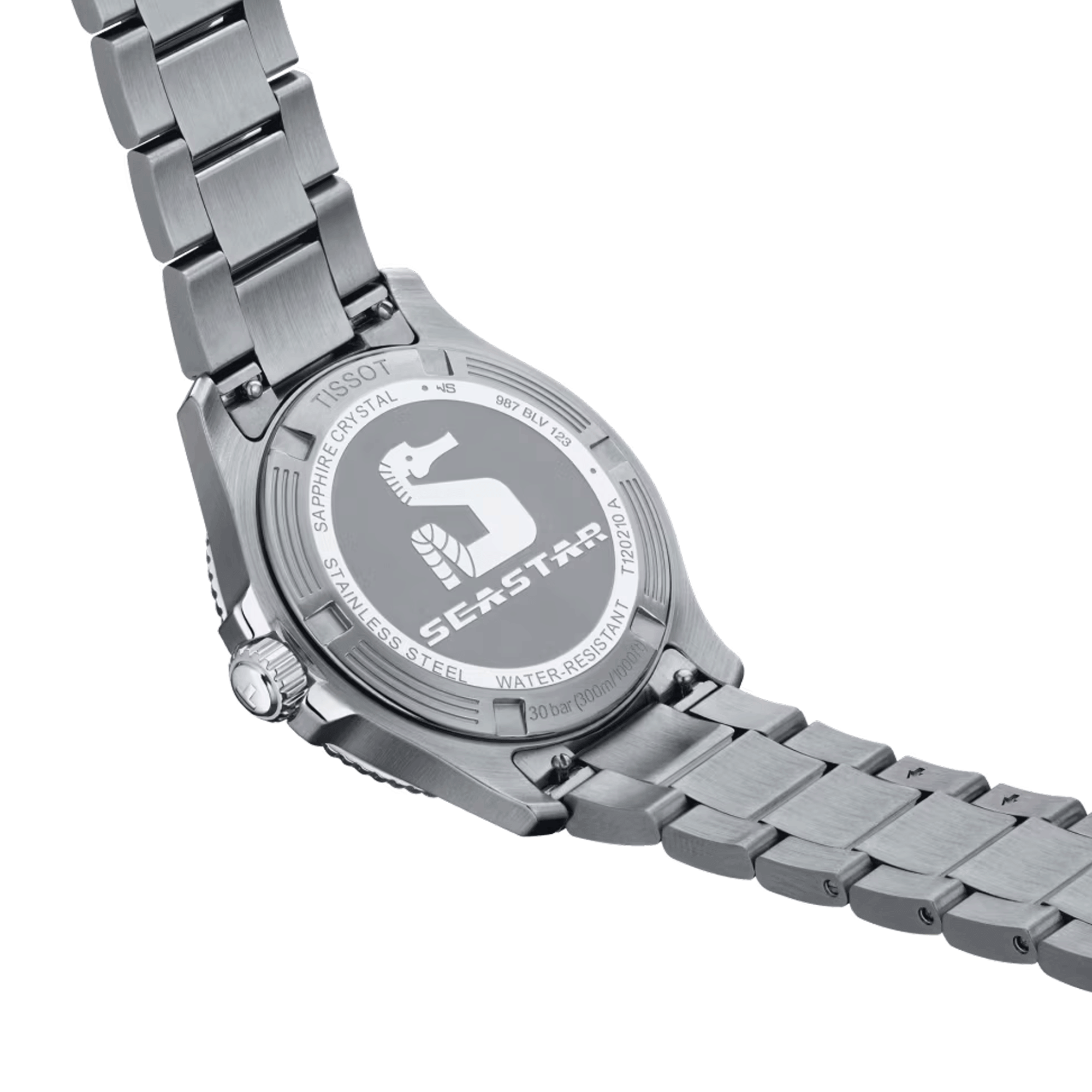 Tissot Seastar 1000 quartz watch black dial steel bracelet 40 mm T120.410.11.051.00